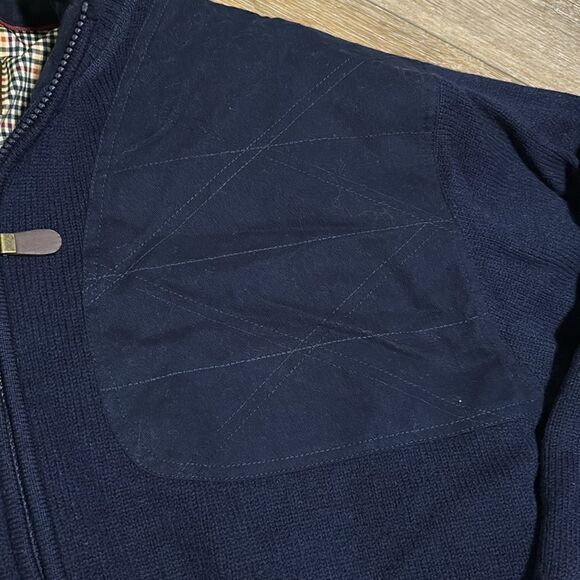 Mens Orvis 100% Wool Full Zipper Heavy Shooting Sweater Jacket - Picture 3 of 6